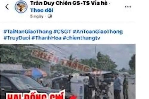 Công an xác minh tài khoản Facebook tung tin giả về CSGT tử vong