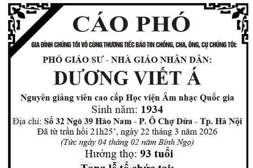 PGS.NGND Dương Viết Á từ trần