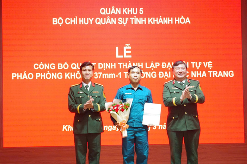 Thành lập Đại đội tự vệ pháo phòng không 37mm-1 tại Trường Đại học Nha Trang