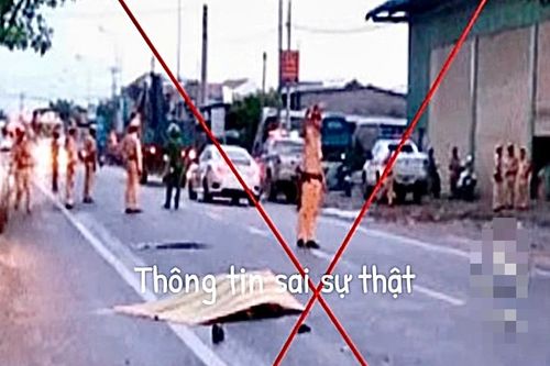 Bác bỏ thông tin 'CSGT bị xe đầu kéo cán tử vong'