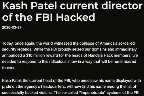 Email của Giám đốc FBI bị hacker xâm nhập