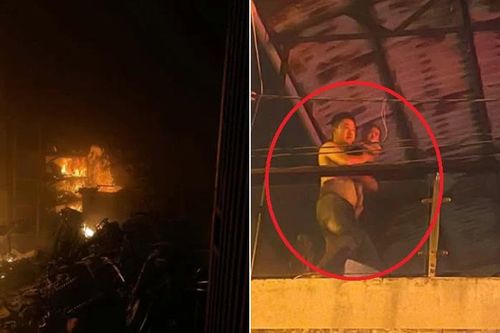Đại úy công an băng qua 'biển lửa', cởi áo che chắn cho cháu bé 18 tháng tuổi
