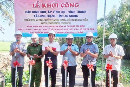 Khởi công xây dựng cầu Kinh Mới tại xã Long Thạnh