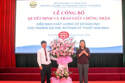 Trường Đại học Sư phạm Kỹ thuật Nam Định đạt chứng nhận kiểm định chất lượng cơ sở giáo dục