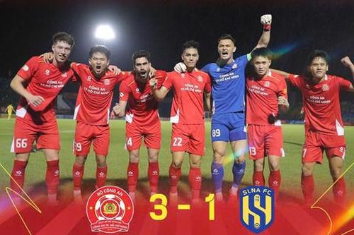 Vòng 22 giải V.League 1: CLB Công an TPHCM giành chiến thắng đậm trước SLNA