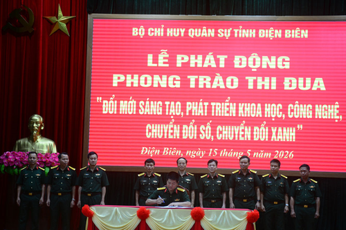 Bộ CHQS tỉnh Điện Biên phát động thi đua đổi mới sáng tạo và chuyển đổi số
