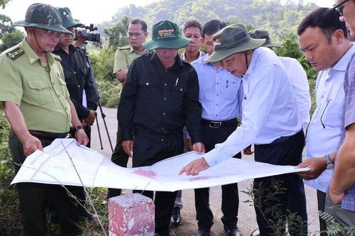 Kiểm tra công tác phòng cháy, chữa cháy rừng và hồ nước tại xã Núi Cấm
