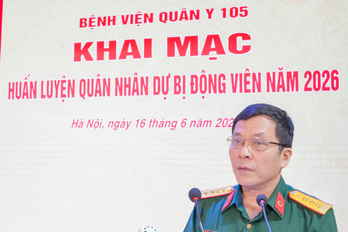 Bệnh viện Quân y 105 khai mạc huấn luyện quân nhân dự bị động viên năm 2026