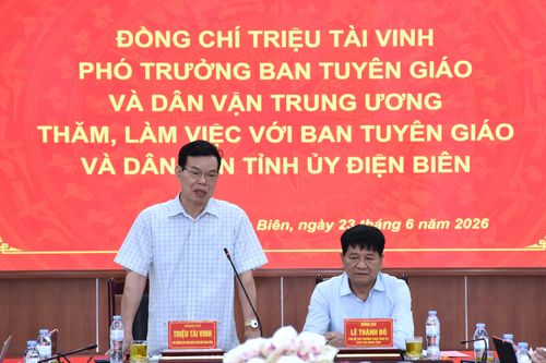 Ban Tuyên giáo và Dân vận Trung ương làm việc tại Điện Biên