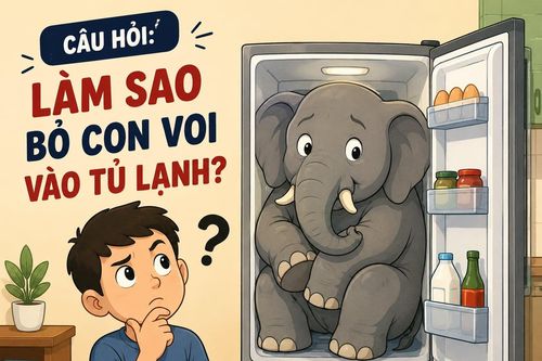 Làm sao bỏ con voi vào tủ lạnh?
