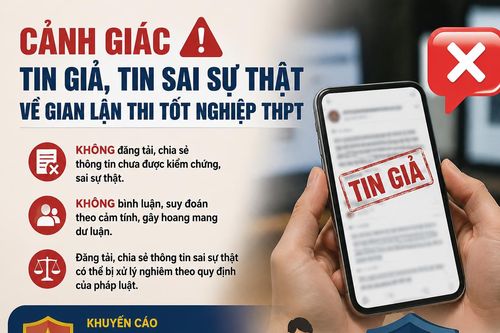 Công an tỉnh Ninh Bình cảnh báo thông tin sai sự thật về gian lận thi tốt nghiệp THPT
