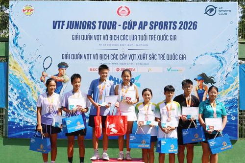 Quần vợt Ninh Bình xuất sắc giành 3 Huy chương Vàng Giải Quần vợt vô địch các cây vợt xuất sắc trẻ quốc gia năm 2026