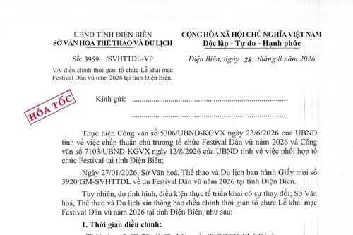Điều chỉnh thời gian khai mạc Festival Dân vũ năm 2026