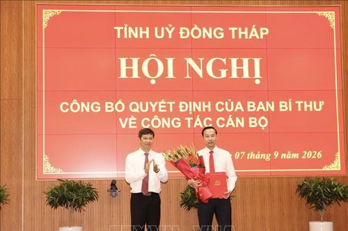 Đồng chí Nguyễn Thanh Nhàn được điều động, chỉ định làm Phó bí thư Tỉnh ủy Đồng Tháp