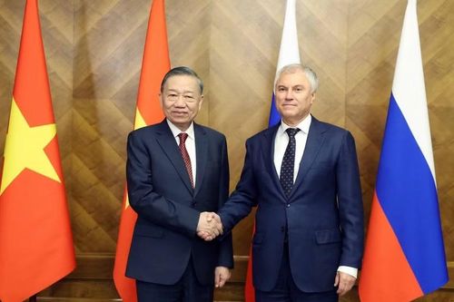 Tổng Bí thư, Chủ tịch nước Tô Lâm hội kiến Chủ tịch Duma Quốc gia Nga Vyacheslav Volodin