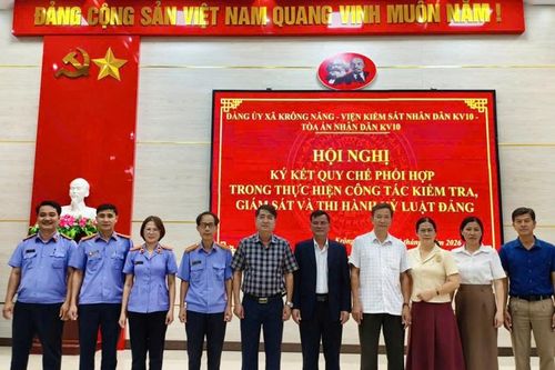 Ký quy chế phối hợp với Ủy ban Kiểm tra Đảng ủy cơ sở