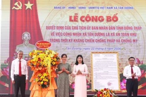Tân Dương công bố Quyết định công nhận xã An toàn khu