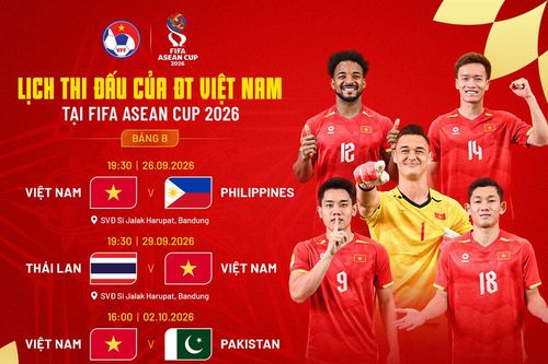 Lịch thi đấu của đội tuyển Việt Nam tại FIFA ASEAN Cup 2026