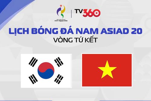 Lịch thi đấu ASIAD 20 của Đoàn thể thao Việt Nam ngày 25-9: U23 Việt Nam gặp U23 Hàn Quốc