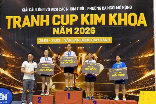 440 vận động viên tham gia Giải cầu lông các nhóm tuổi phường Ba Ngòi mở rộng