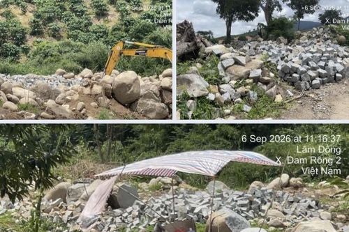 Lâm Đồng: Xã Đam Rông 2 phát hiện, xử lý các điểm khai thác khoáng sản trái phép