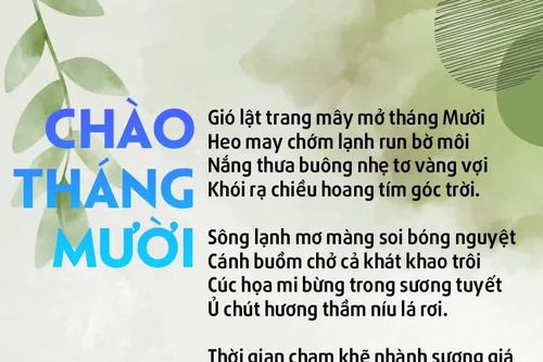 Chào tháng mười