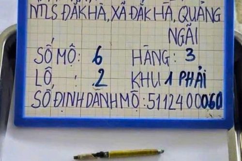 Chiếc bút trong phần mộ liệt sĩ có khắc tên Lê Thị Thu Hương