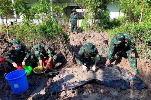 Cà Mau: Quy tập thành công 3 hài cốt liệt sĩ tại nghĩa trang tạm Cầu Chữ Y