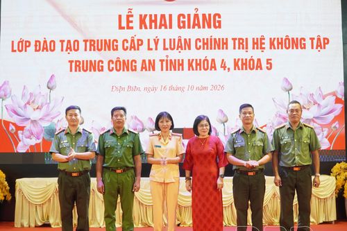 160 cán bộ, chiến sĩ công an tham gia đào tạo trung cấp lý luận chính trị