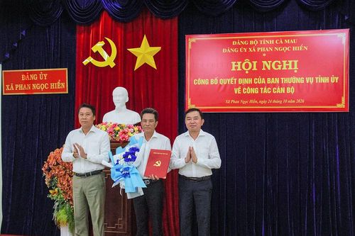 Đồng chí Lê Bình Nguyên giữ chức Bí thư Đảng uỷ Xã Phan Ngọc Hiển