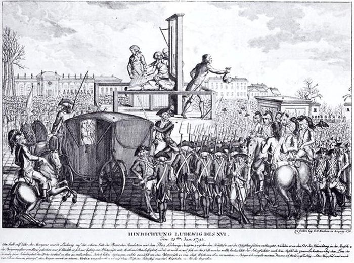Xử tử vua vua Louis XVI.