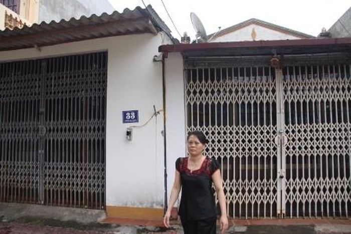 Ngôi nhà của vợ chồng Trung – Liên khóa cửa im ỉm kể từ khi bị công an thành phố Lạng Sơn bắt giữ.