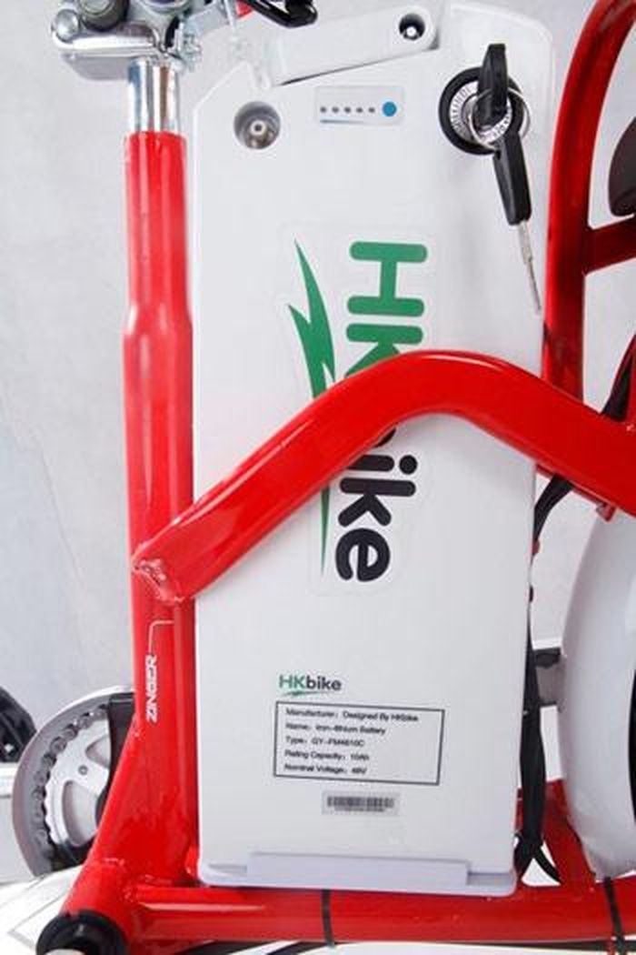 Bình pin Lithium trên xe đạp điện HKbike.