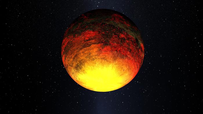 Kepler-10b. Nếu bạn trải qua đêm trên hành tinh Kepler-10b, khi thức dậy sẽ là 1 năm sau trên Trái đất. Có sự chênh lệch này là bởi vì Kepler-10b quay xung quanh ngôi sao của nó chỉ trong 20 giờ. Ngoài ra, hành tinh cũng không thể tồn tại sự sống bởi nó được cho là có một bề mặt của dung nham nóng chảy đủ nóng để làm tan chảy sắt. 
