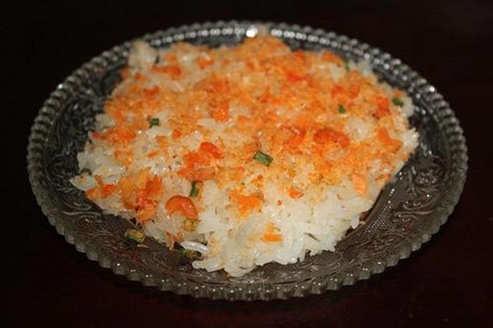 Xôi tôm khô. 