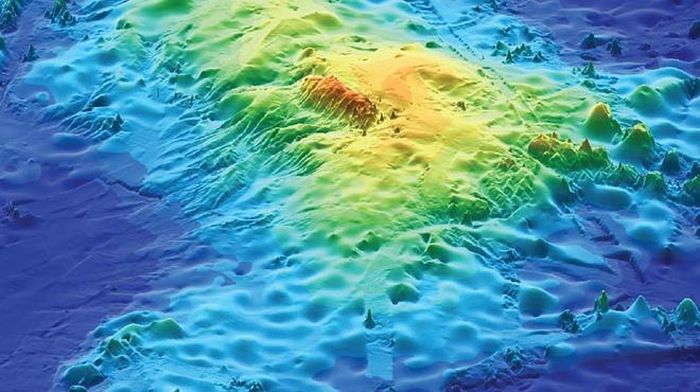 Siêu núi lửa Tamu Massif dưới lòng Thái Bình Dương. Ảnh: Wikipedia. 