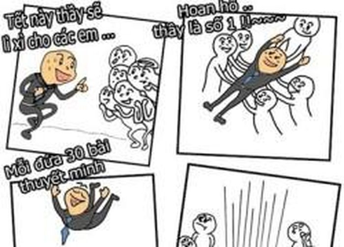  Sinh viên mừng hụt khi thầy lì xì bằng... 30 bài thuyết trình.