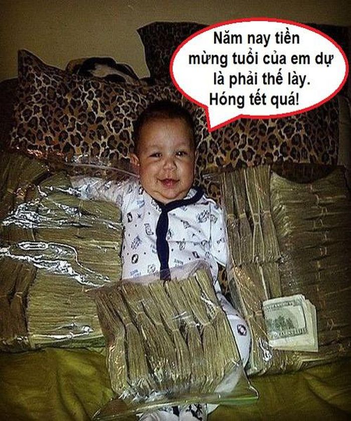  Mơ ước được nhận nhiều tiền lì xì.