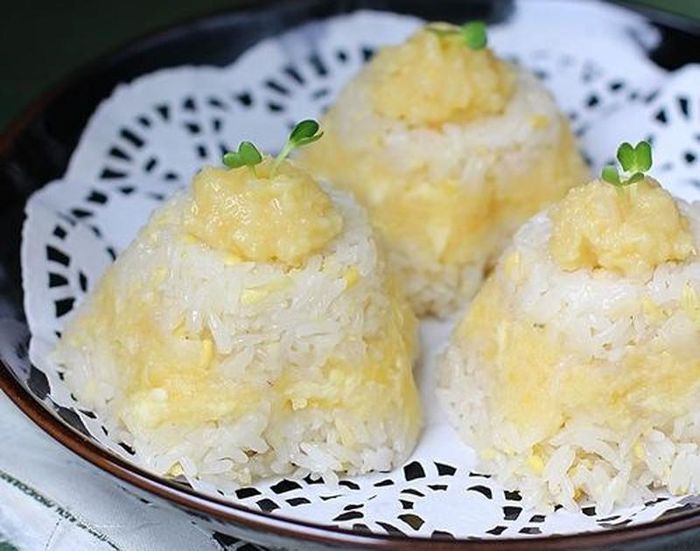  Xôi sầu riêng thành phẩm.