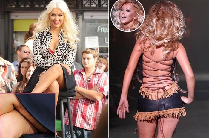 Phía sau đùi của Christina Aguilera cũng là chỗ xấu xí nhất trên cơ thể cô.