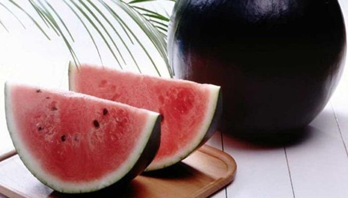  3. Dưa hấu đen: 6.100 USD/quả Được trồng tại đảo Hokkaido của Nhật Bản, loại dưa hấu đen quý hiếm này nổi tiếng với vị tươi mát và ngọt lịm. Mỗi năm, chỉ có 10.000 quả được thu hoạch. Năm 2008, một quả dưa hấu đen được bán với giá cao kỷ lục 6.100 USD. 