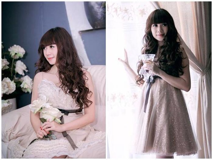 Những bộ váy cocktail dự tiệc nhẹ của Minh Hà in đậm hình ảnh tiểu thư lãng mạn, phong cách đặc trưng của bà mẹ hai con.