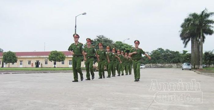 CAP Cổ Nhuế 2 có phần dự thi điều lệnh đội ngũ được đánh giá cao nhất