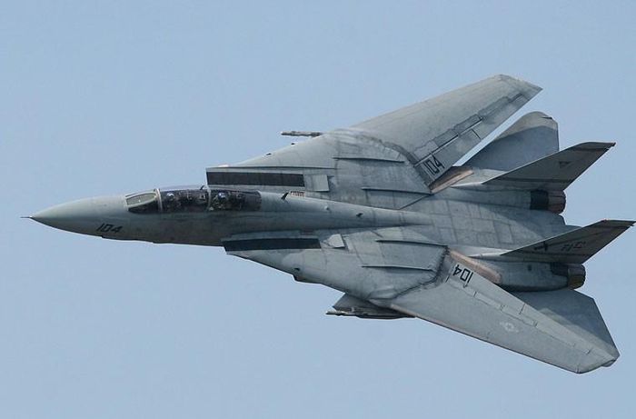  Cánh của F-14A có thể tạo góc với thân từ 20-68 độ, được điều khiển tự động bằng Máy tính dữ liệu hàng không trung tâm để có hiệu suất tối ưu cho từng chế độ bay, tuy nhiên phi công có thể điều khiển bằng tay nếu muốn. Máy bay được trang bị 2 động cơ cho tốc độ tối đa 2.485km/h, có thể mang 6,6 tấn vũ khí trên 10 giá treo cánh và thân (điển hình là tên lửa không đối không tầm xa AIM-54 cho tầm bắn lên tới 190km, dùng đầu tự dẫn radar chủ động).