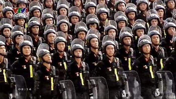 Khối Cảnh sát cơ động. Ảnh: Chụp màn hình.