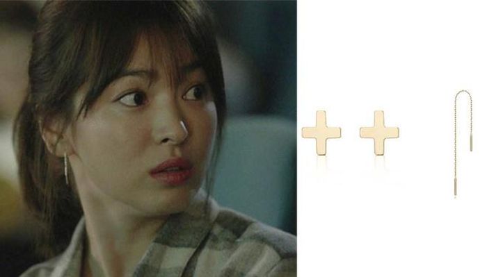 Song Hye Kyo và bộ đôi hoa tai hiệu J. Estina có giá tổng cộng là 240.000 won (4,4 triệu đồng).