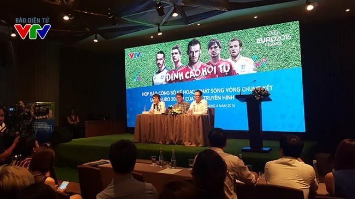 Buổi họp báo công bố sản bản quyền phát sóng EURO 2016 được tổ chức tại TP HCM.