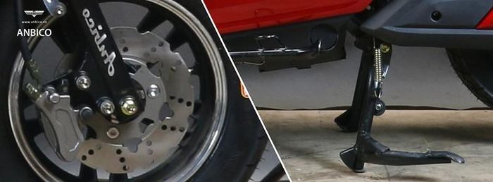  Xe điện Dina phiên bản cao cấp có chân chống điện.