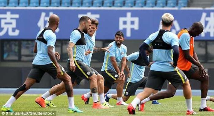 Man City tập luyện cho trận đấu tới