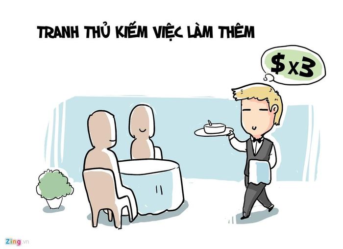 Không ít bạn trẻ thay vì nghỉ ngơi, lại lựa chọn đi làm thêm. Bởi những ngày nghỉ lễ thường có lương cao, thậm chí gấp đôi, gấp ba ngày thường, giúp họ có được khoản khá.